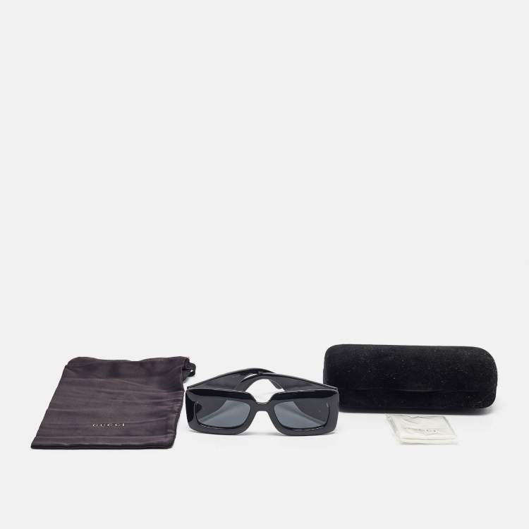 مملوكة مسبقًا Gucci Black GG0811S Frame Rectangle Sunglasses