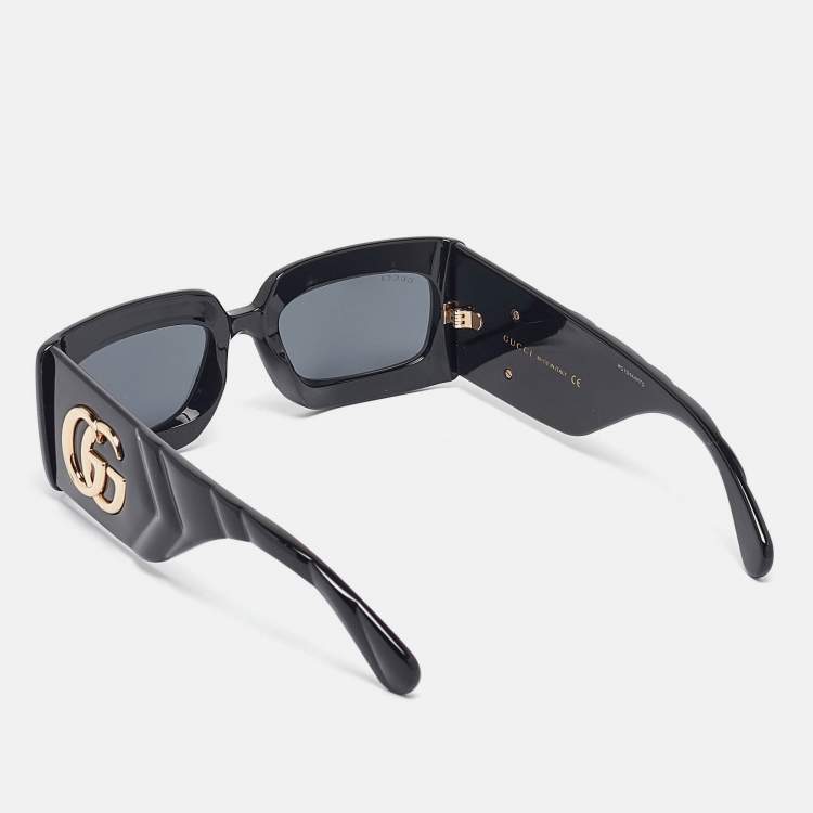 مملوكة مسبقًا Gucci Black GG0811S Frame Rectangle Sunglasses