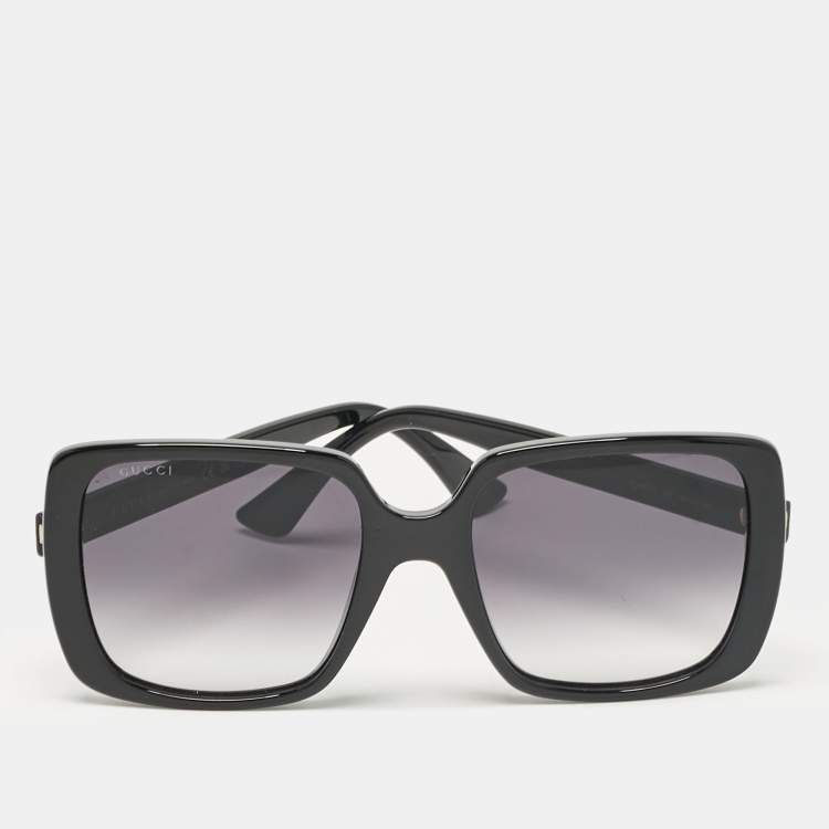 Pre Owned Gucci Black Gradient GG0632S Square Sunglasses
