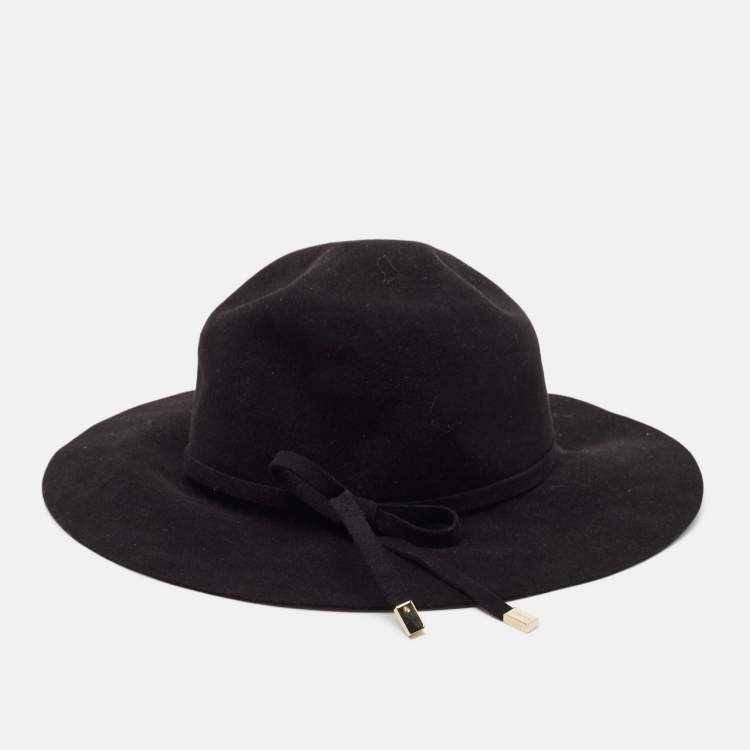 Gucci Black Rabbit Felt Wide Brim Hat M Gucci The Luxury Closet