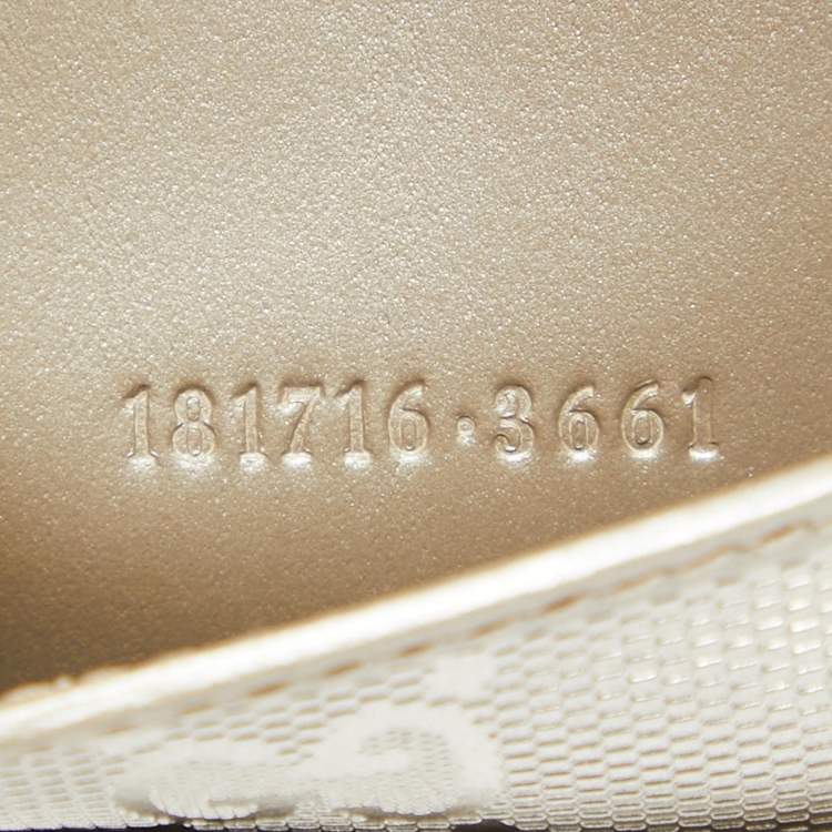 Pre Owned Gucci Silver GG Imprime Canvas Cigarette Case