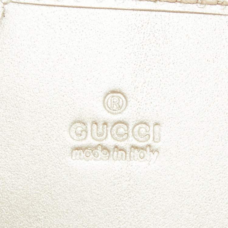 Pre Owned Gucci Silver GG Imprime Canvas Cigarette Case