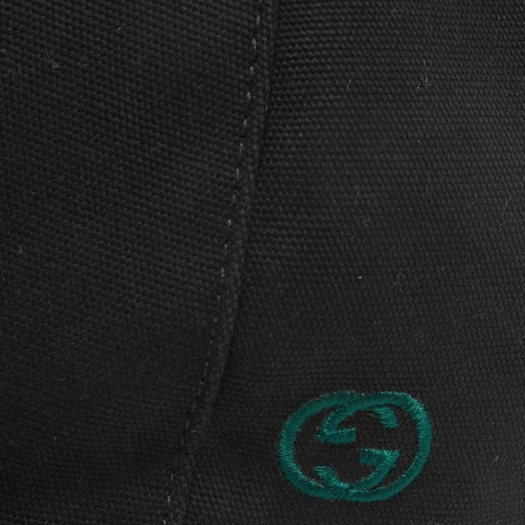 Pre Owned Cotton Black GG Embroidered Canvas Baseball Cap L