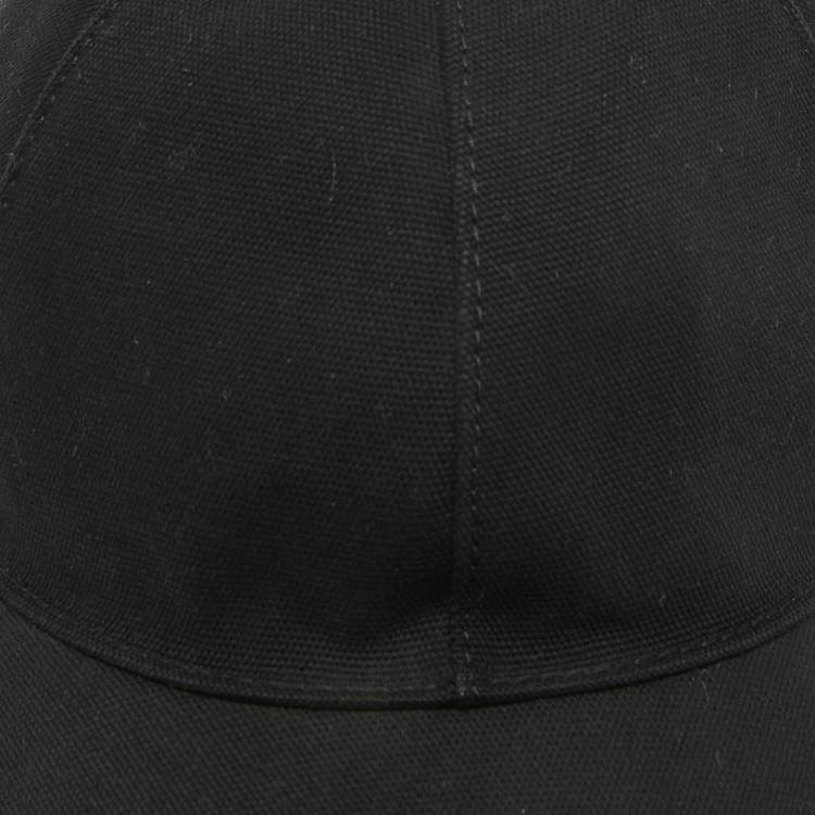 Pre Owned Cotton Black GG Embroidered Canvas Baseball Cap L