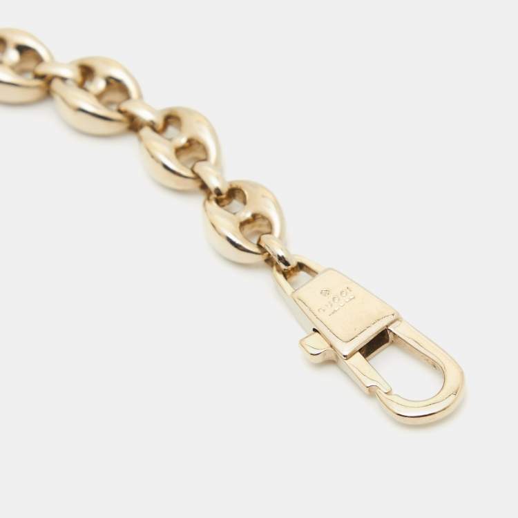 Pre Owned Gucci Gold Tone Interlocking G Waist Belt