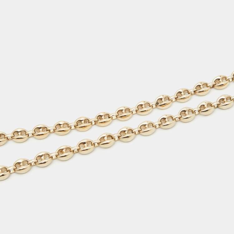 Pre Owned Gucci Gold Tone Interlocking G Waist Belt