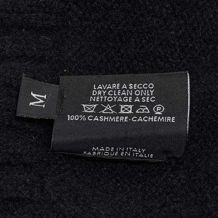 Pre Owned Gucci Black Rib Knit Cashmere Beanie