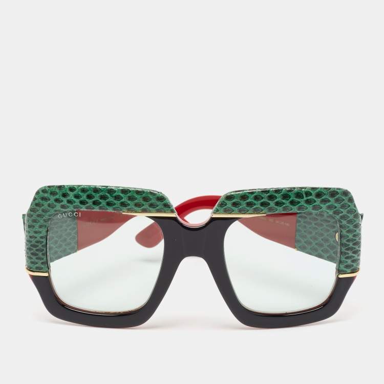 Gucci Multicolor Snakeskin GG0484S Square Sunglasses Gucci TLC