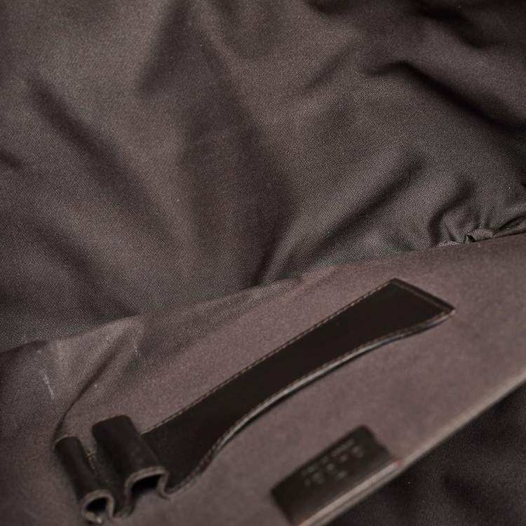 Pre Owned Gucci Beige/Brown GG Canvas and Leather Laptop Case