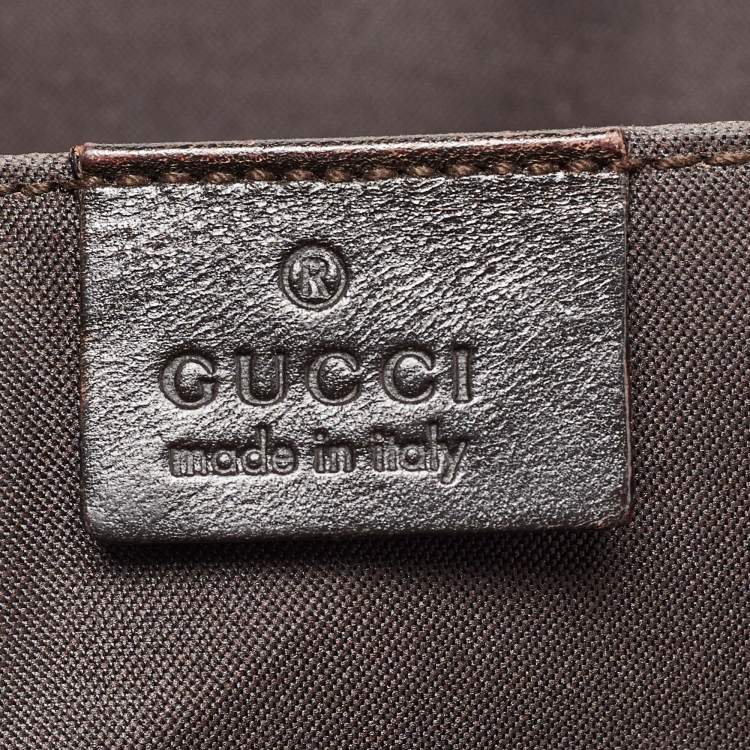 Pre Owned Gucci Beige/Brown GG Canvas and Leather Laptop Case