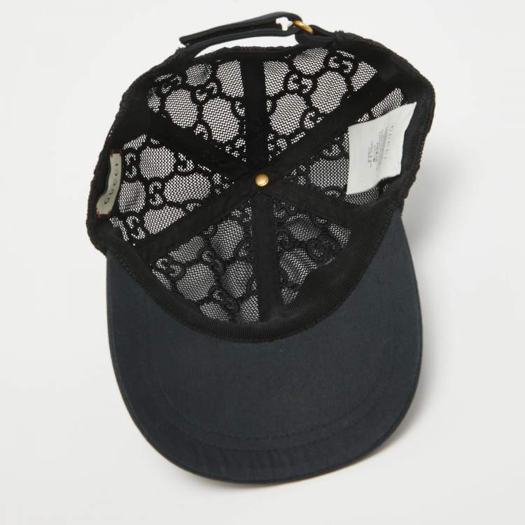 Pre Owned Gucci Black GG Mesh Baseball Cap M