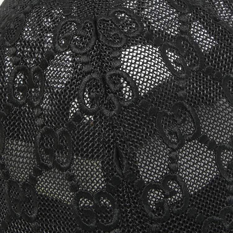Pre Owned Gucci Black GG Mesh Baseball Cap M