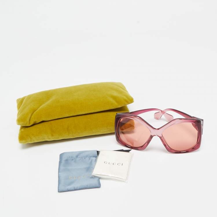 مملوكة مسبقًا Gucci Magenta GG0875S Oversized Sunglasses