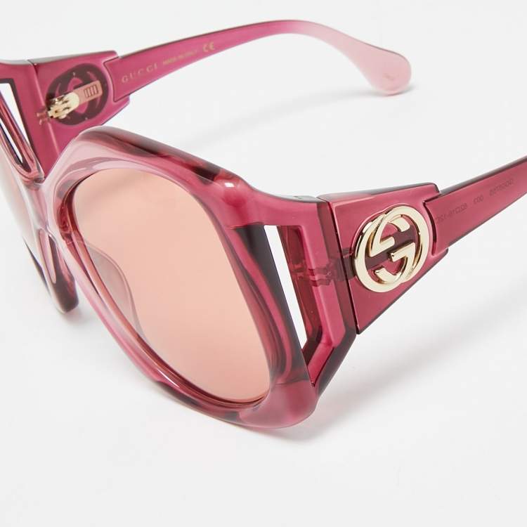 مملوكة مسبقًا Gucci Magenta GG0875S Oversized Sunglasses