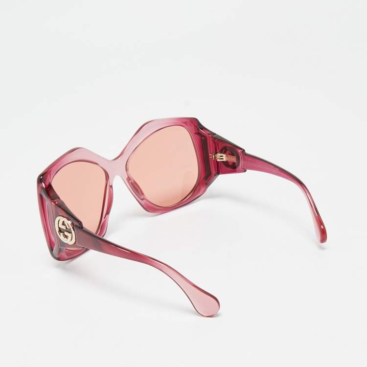 مملوكة مسبقًا Gucci Magenta GG0875S Oversized Sunglasses