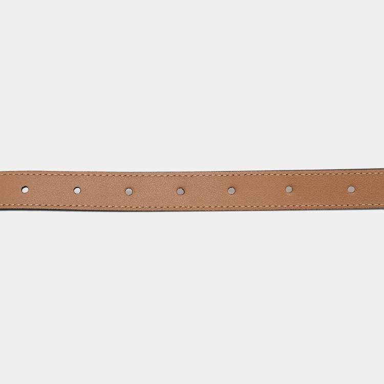 Pre Owned Gucci Brown Leather GG Marmont Waist Belt 85 CM