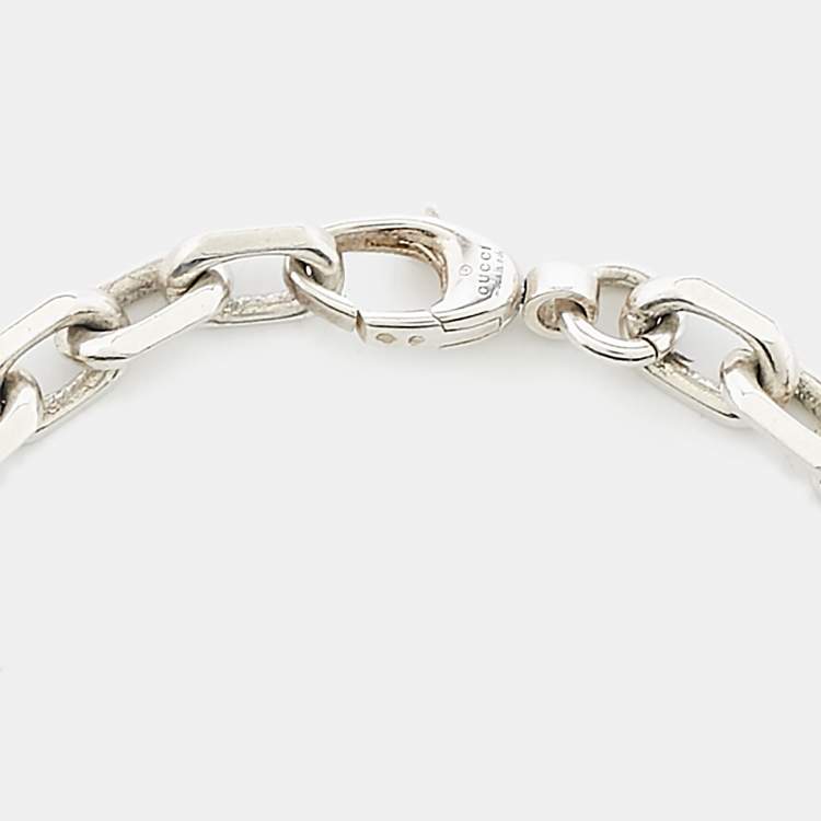 Pre Owned Gucci GG Sterling Silver Bracelet