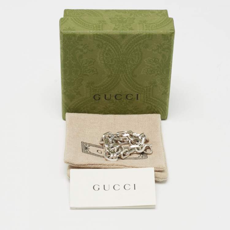 Pre Owned Gucci GG Sterling Silver Bracelet