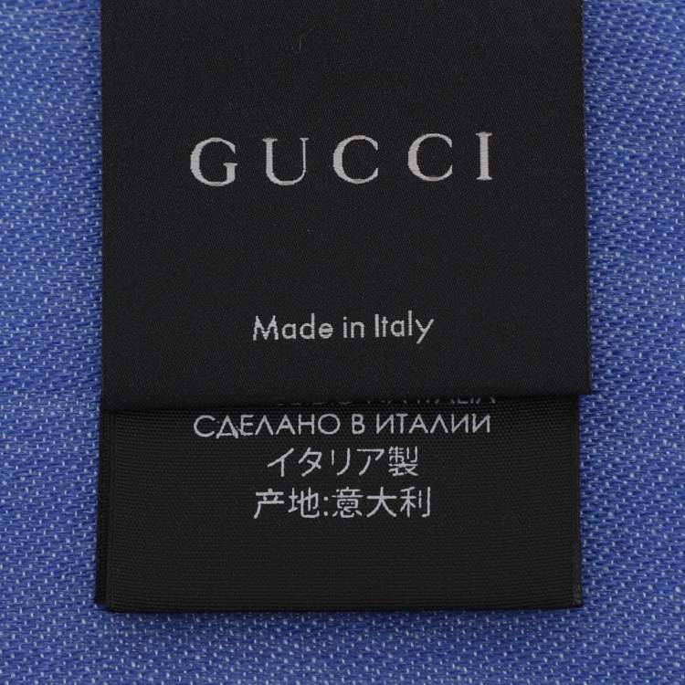 Pre Owned وشاح غوتشي صوف أزرق جي جي