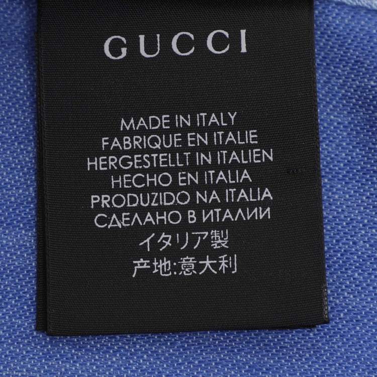 Pre Owned وشاح غوتشي صوف أزرق جي جي