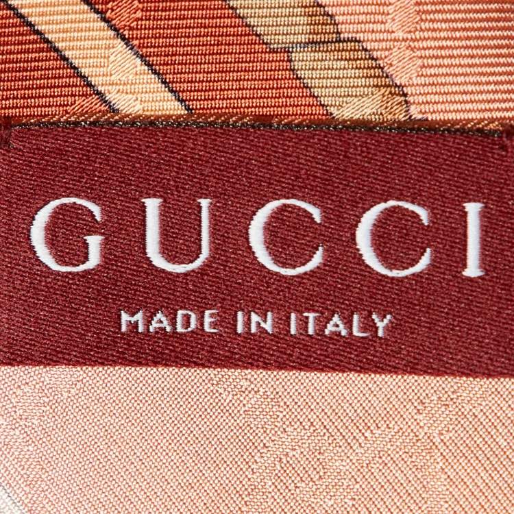 Pre Owned Gucci Horsebit Pink Silk Scarf