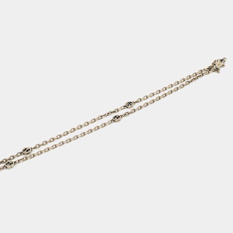 مملوكة مسبقًا Gucci Heart Enamel Sterling Silver Necklace