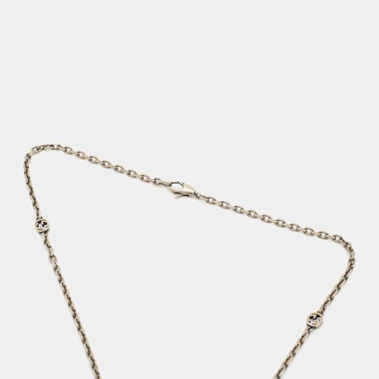 مملوكة مسبقًا Gucci Heart Enamel Sterling Silver Necklace