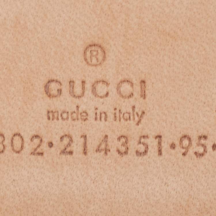 Pre Owned Gucci Teal Green Leather Double G Buckle Belt 95CM
