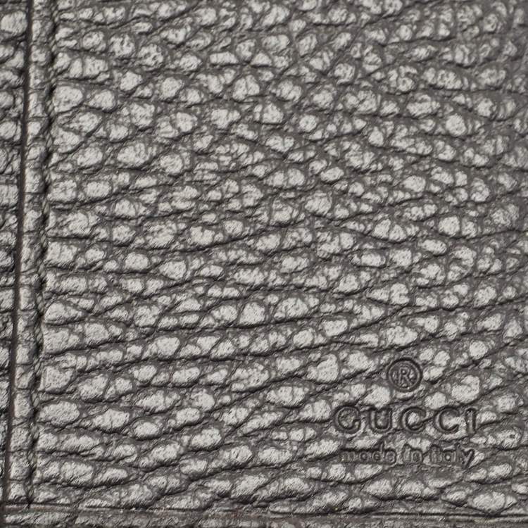 Pre Owned Gucci Black Leather GG Marmont Passport Holder