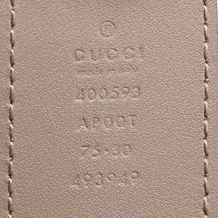 Pre Owned Gucci Old Rose Leather GG Marmont Buckle Belt 75CM