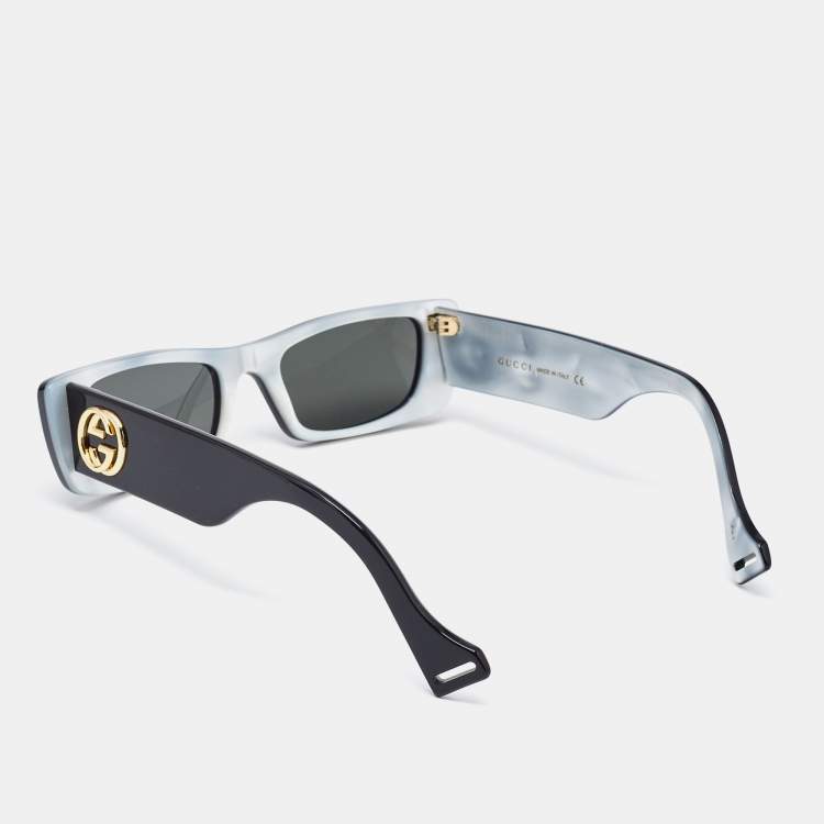Pre Owned Gucci Black GG0516S Interlocking G Rectangle Sunglasses