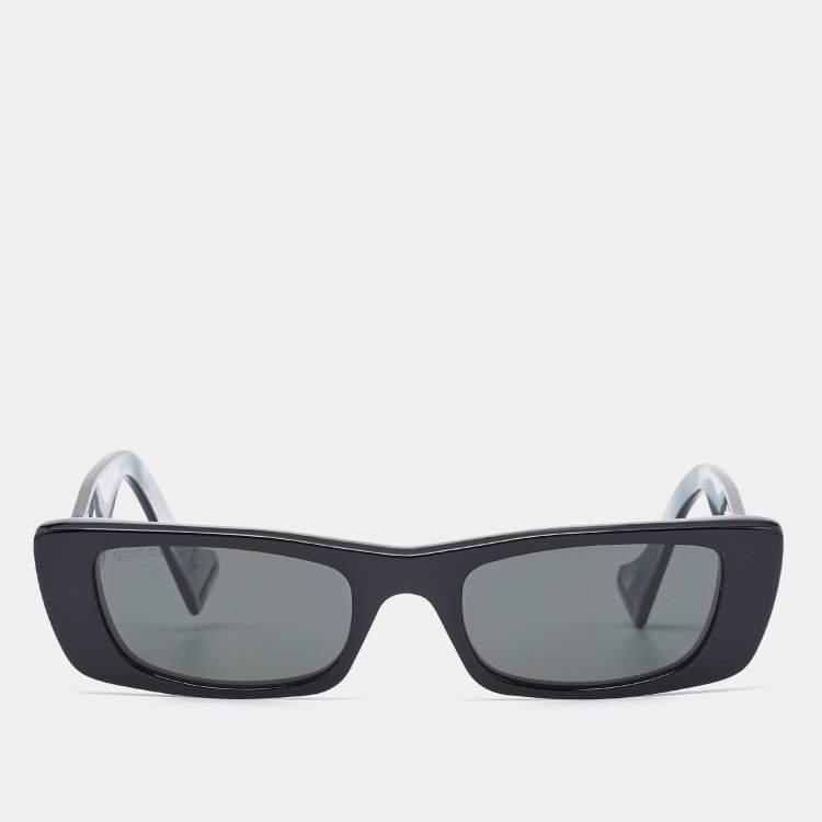 Pre Owned Gucci Black GG0516S Interlocking G Rectangle Sunglasses