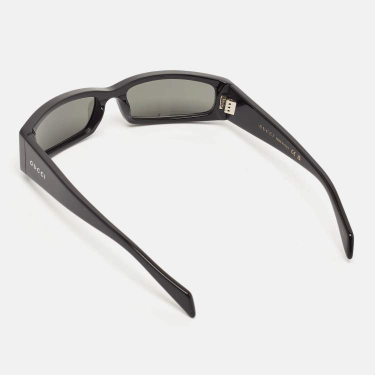 Pre Owned Gucci Black GG1778S Rectangle Sunglasses