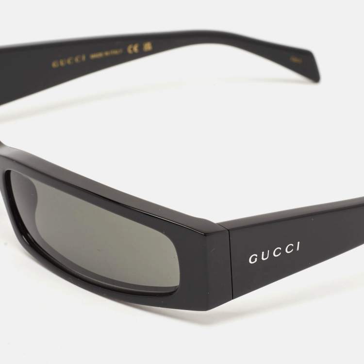 Pre Owned Gucci Black GG1778S Rectangle Sunglasses