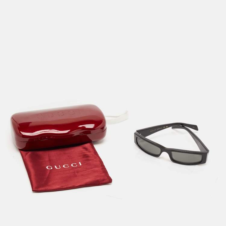Pre Owned Gucci Black GG1778S Rectangle Sunglasses