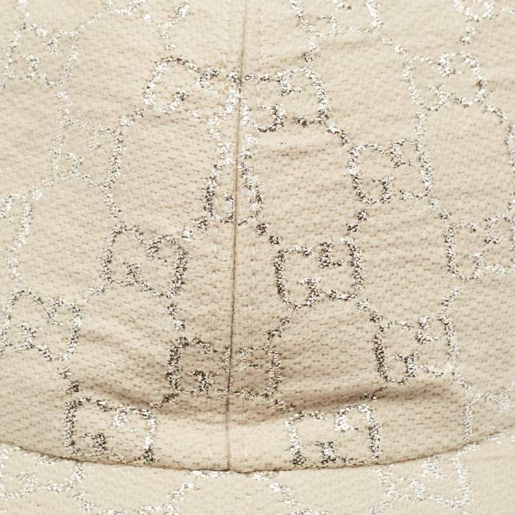 Pre Owned Gucci Beige GG Fabric Baseball Cap M