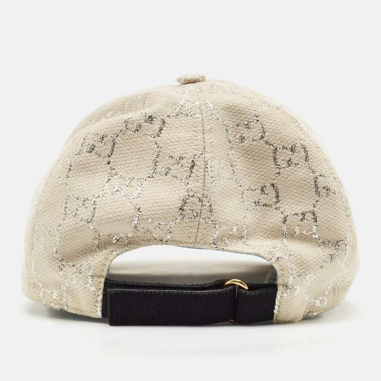 Pre Owned Gucci Beige GG Fabric Baseball Cap M