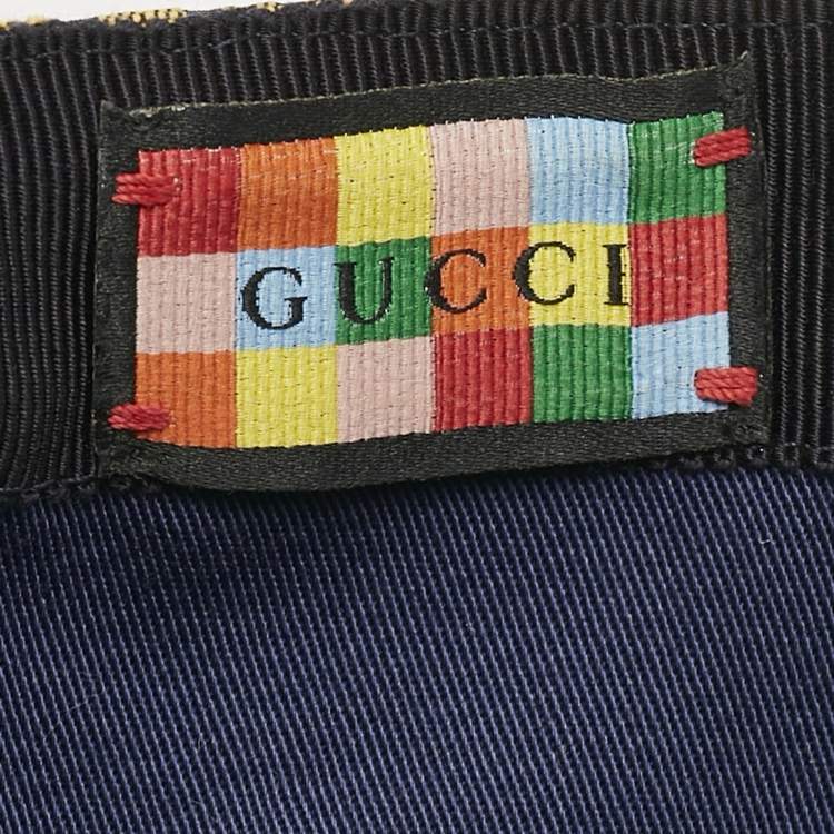 Pre Owned Gucci Yellow GG Canvas Baseball Cap S