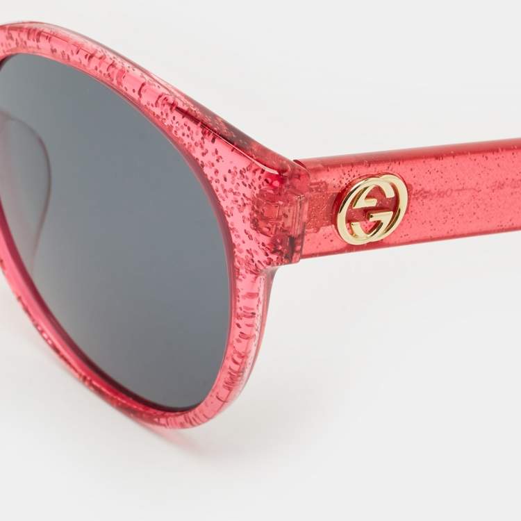 Gucci Pink/Black GG0035SA Interlocking G Oversized Sunglasses