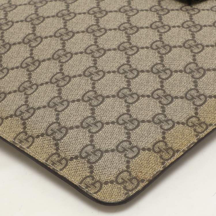 مملوكة مسبقًا Gucci Beige/Ebony GG Coated Canvas iPad Case