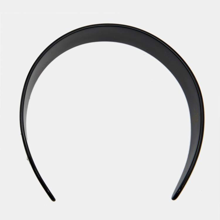Pre Owned Gucci  GG Acetate Crystals Two Tone Head Band