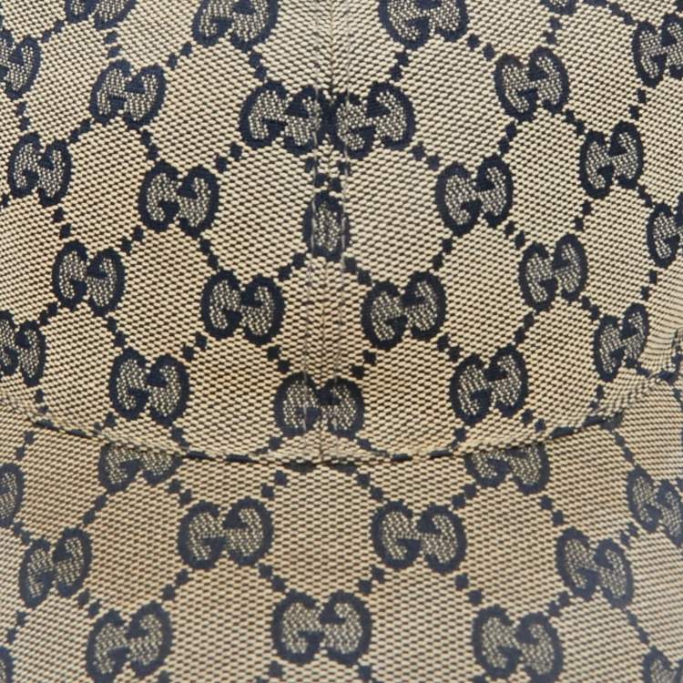 Pre Owned Gucci Blue GG Canvas Baseball Cap S
