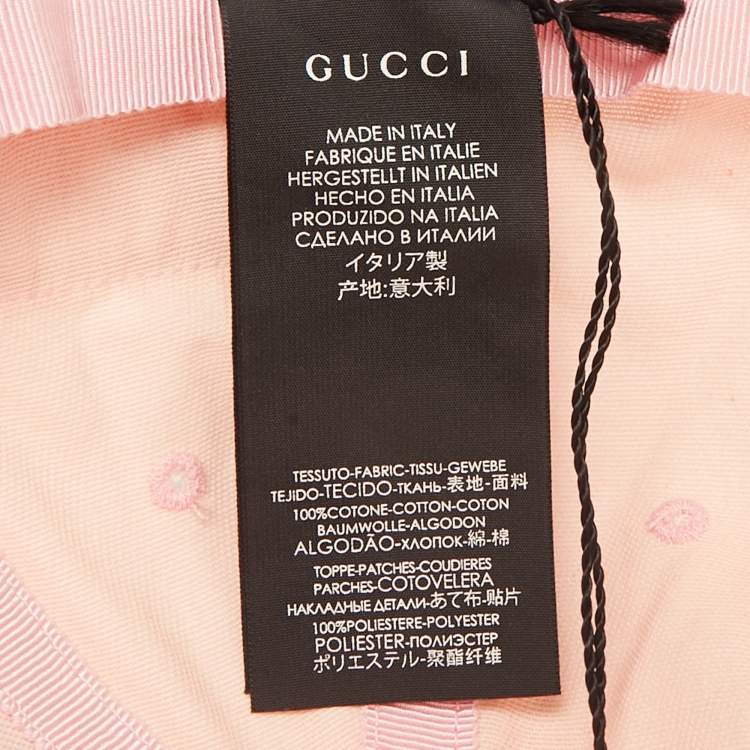 Pre Owned Gucci x NY Yankees Pink Cotton Drill Patch Detail Baseball Cap M