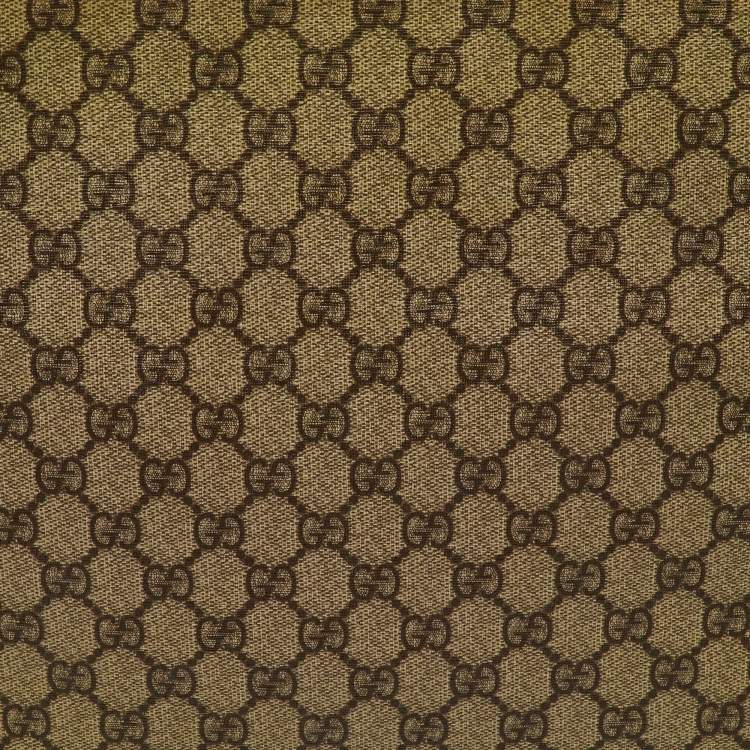 Pre Owned Gucci Beige/Brown GG Supreme Canvas Laptop Case
