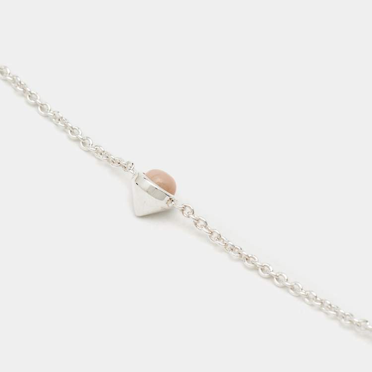 Pre Owned Gucci GG Marmont Resin GG Sterling Silver 925 Pendant Necklace