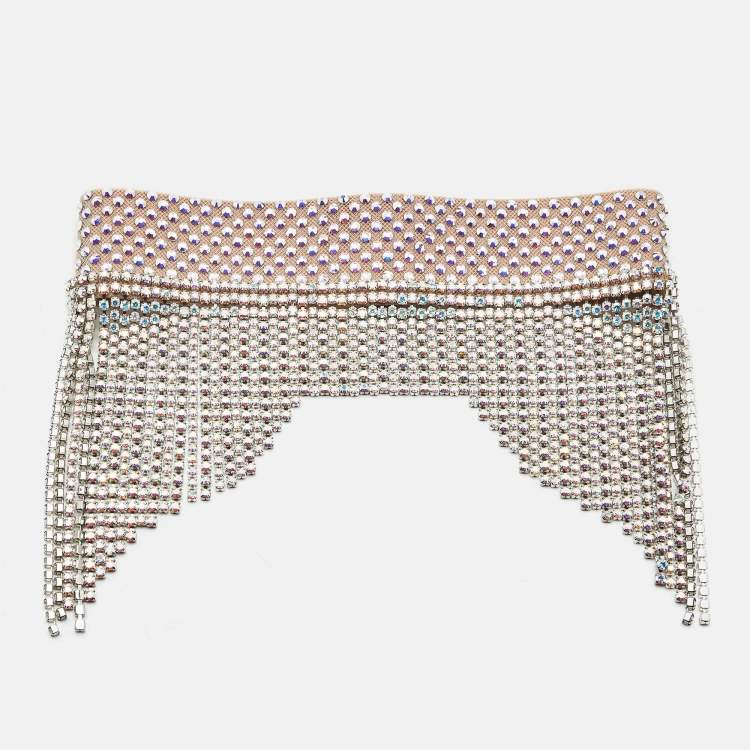 Pre Owned Gucci Metallic Swarovski Crystal Fringed Headband
