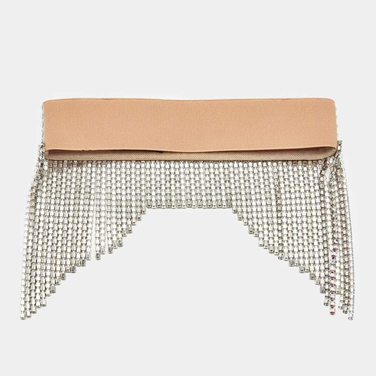 Pre Owned Gucci Metallic Swarovski Crystal Fringed Headband