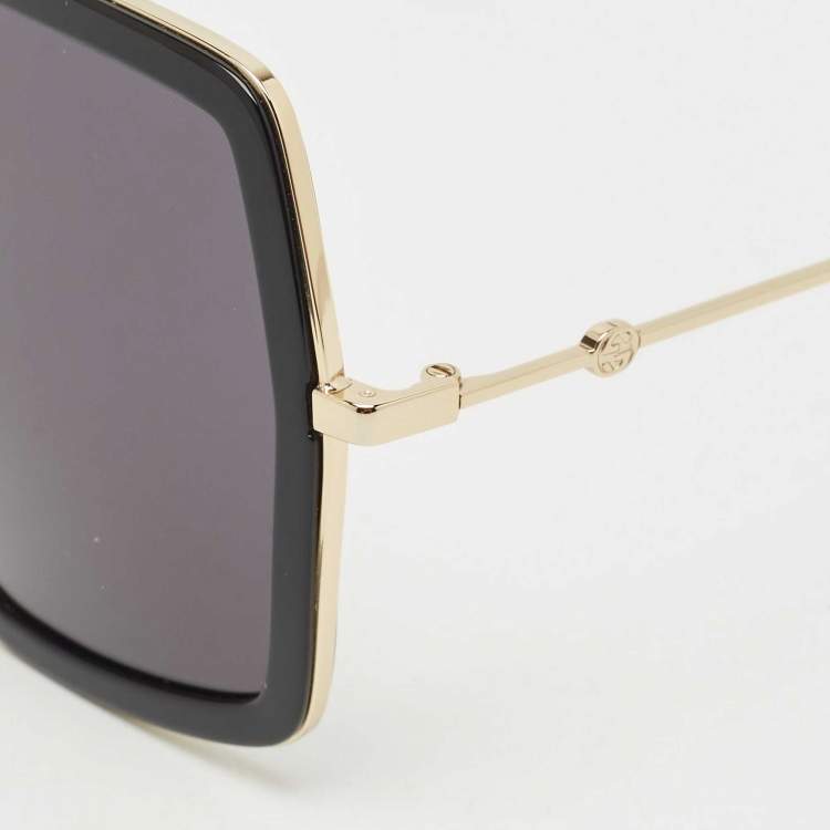 Pre Owned Gucci Black GG0106S Geometric Sunglasses