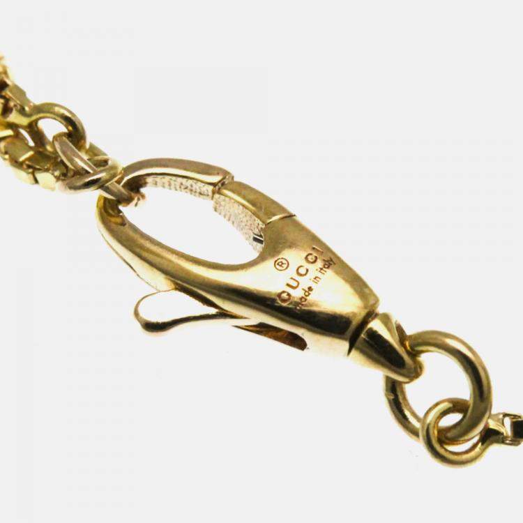 Pre Owned Gucci Link To Love Necklace Pink Gold 18K No Stone Pendant Necklace Pink Gold