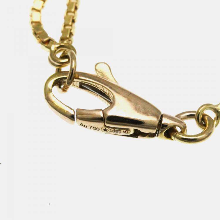 Pre Owned Gucci Link To Love Necklace Pink Gold 18K No Stone Pendant Necklace Pink Gold